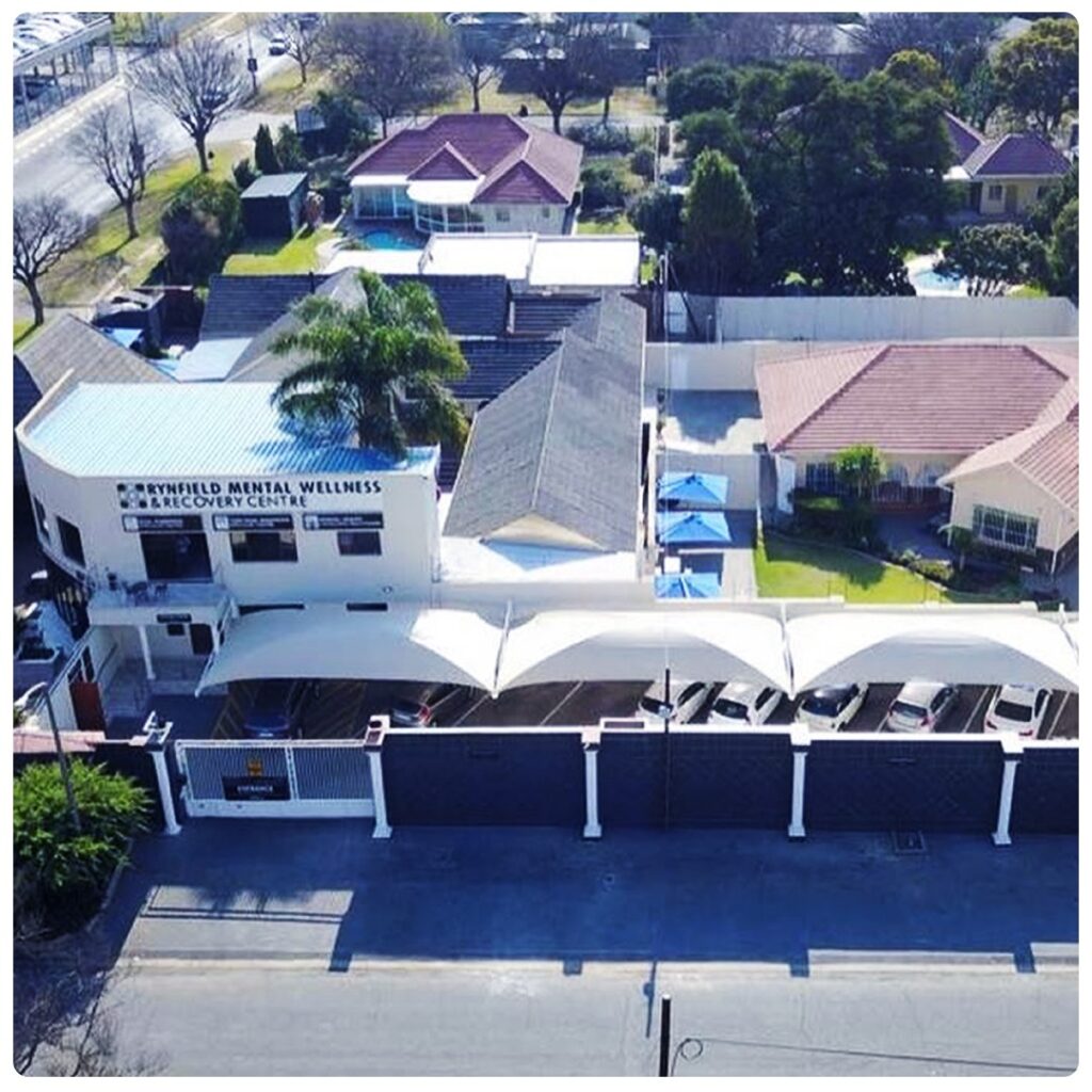 Aerial view of MyRehab's drug and alcohol rehab centre in Johannesburg, highlighting the facility and surroundings